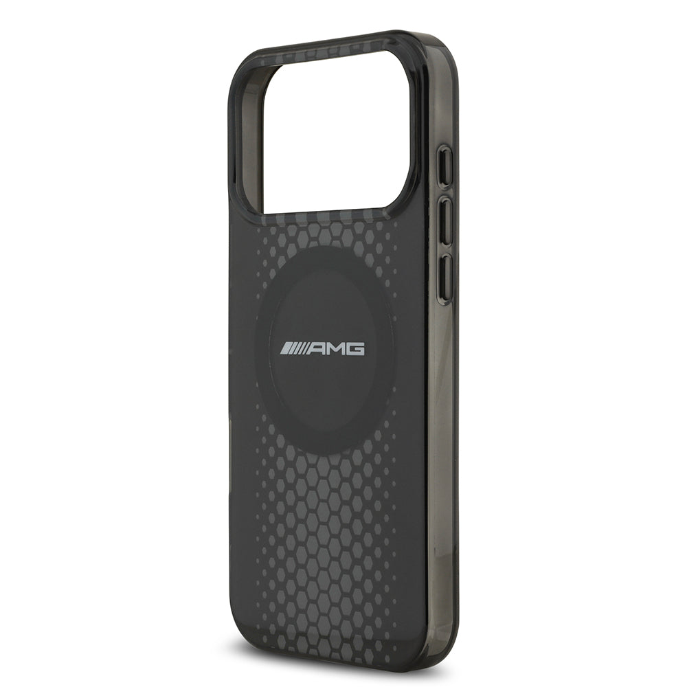 Apple iPhone 17 Pro Max Kılıf AMG Orjinal Lisanslı Çift Katmanlı Büyük Logolu Petek Desenli Kapak