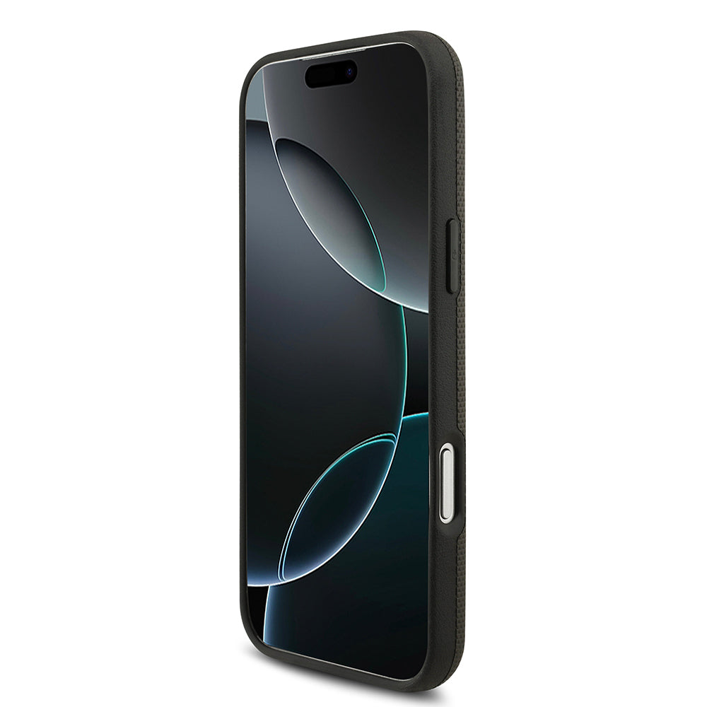Apple iPhone 17 Pro Max Kılıf BMW Orjinal Lisanslı M-safe Şarj Özellikli Metal Logolu Delikli M Dizayn Deri Kapak