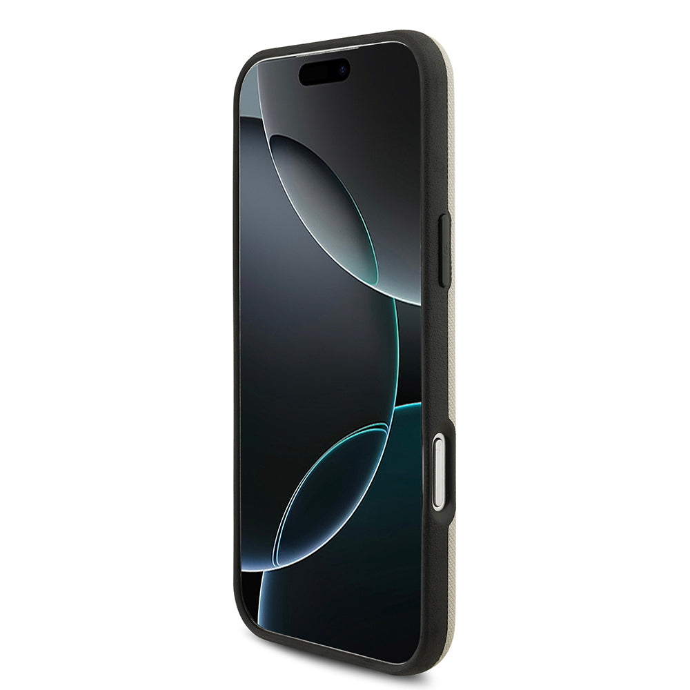 Apple iPhone 17 Pro Max Kılıf BMW Orjinal Lisanslı M-safe Şarj Özellikli Metal Logolu Delikli M Dizayn Deri Kapak
