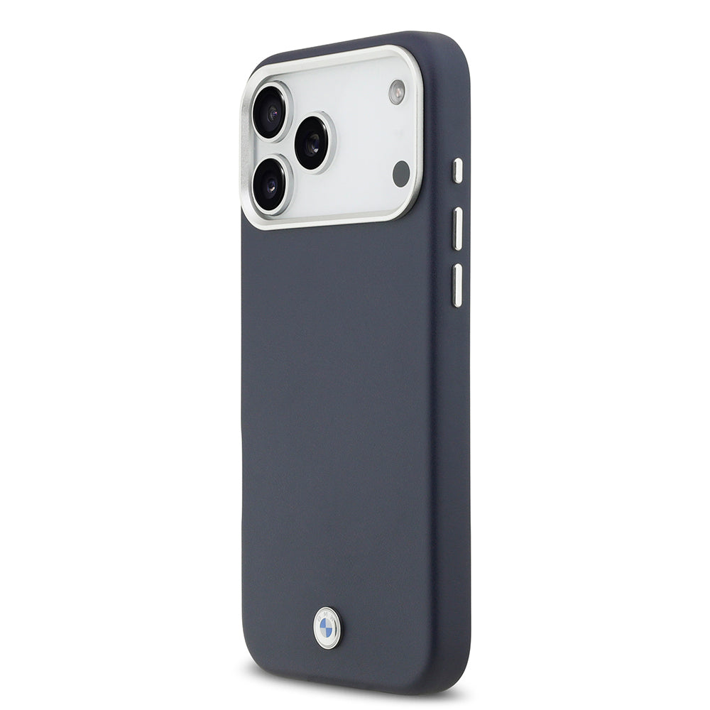 Apple iPhone 17 Pro Max Kılıf BMW Orjinal Lisanslı M-safe Şarj Özellikli Metal Logolu Tam Kaplama Deri Kapak