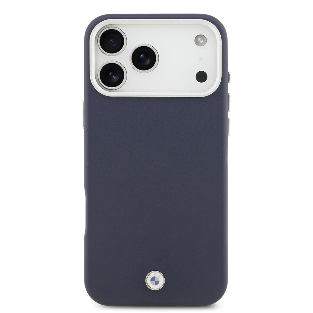 Apple iPhone 17 Pro Max Kılıf BMW Orjinal Lisanslı M-safe Şarj Özellikli Metal Logolu Tam Kaplama Deri Kapak