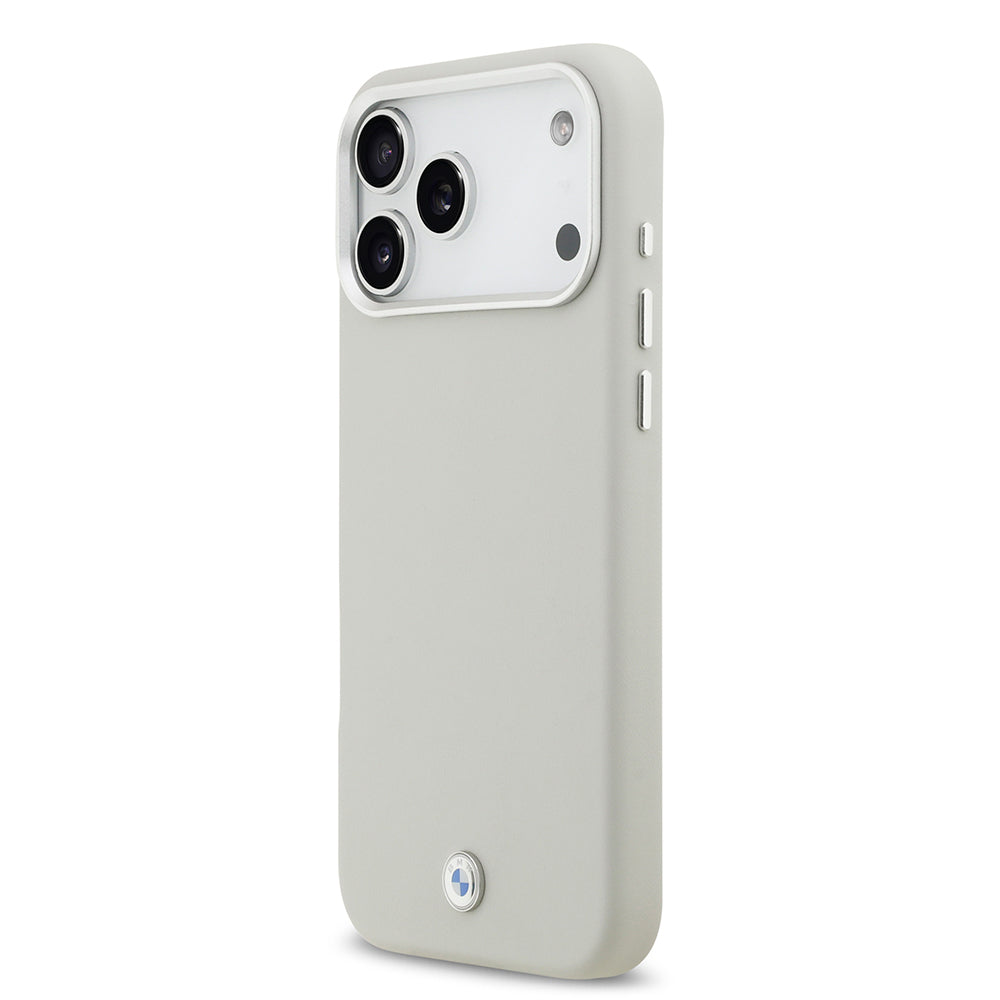 Apple iPhone 17 Pro Max Kılıf BMW Orjinal Lisanslı M-safe Şarj Özellikli Metal Logolu Tam Kaplama Deri Kapak