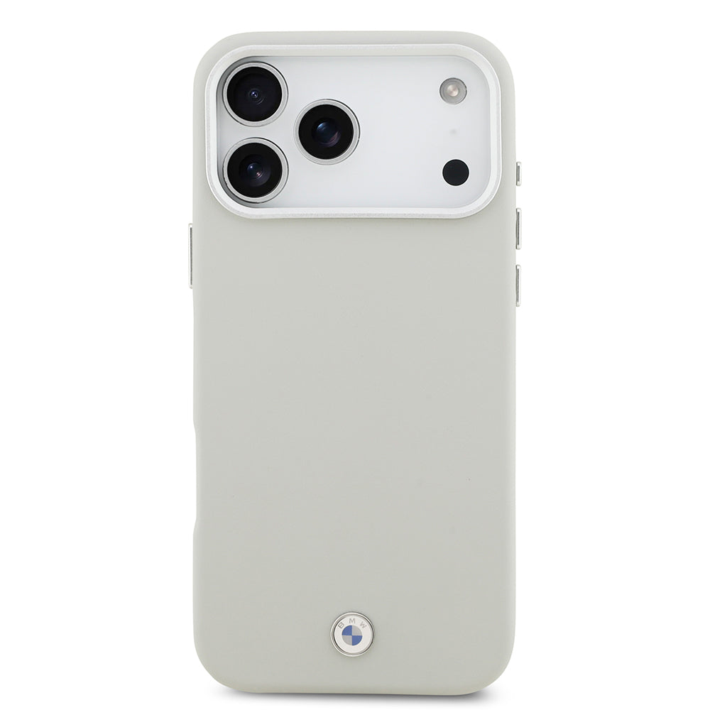 Apple iPhone 17 Pro Max Kılıf BMW Orjinal Lisanslı M-safe Şarj Özellikli Metal Logolu Tam Kaplama Deri Kapak