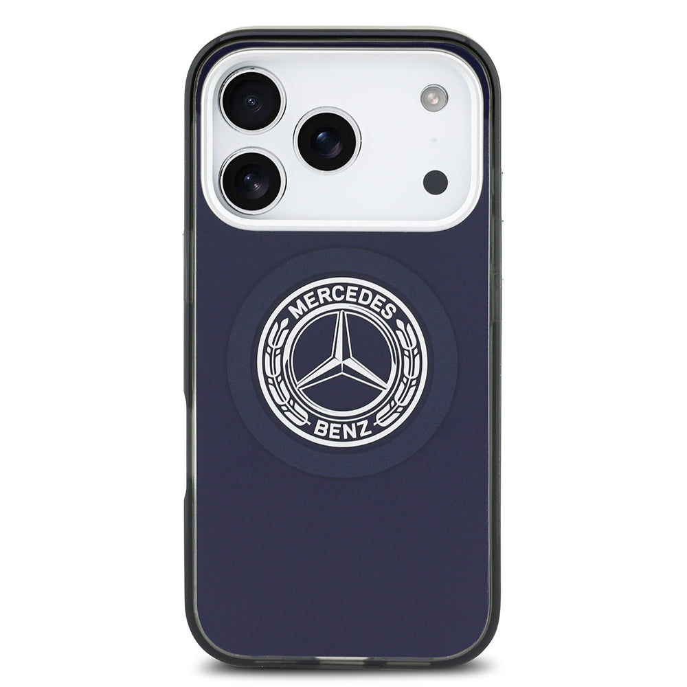 Apple iPhone 17 Pro Max Kılıf Mercedes Benz Orjinal Lisanslı M-safe Şarj Özellikli Çift Katmanlı PC Nostaljik Yıldız Dizayn Kapak