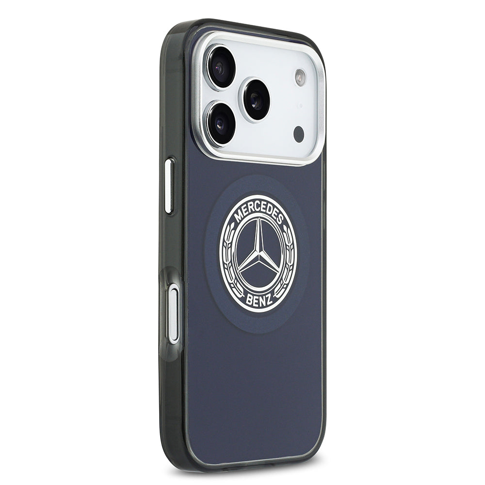 Apple iPhone 17 Pro Max Kılıf Mercedes Benz Orjinal Lisanslı M-safe Şarj Özellikli Çift Katmanlı PC Nostaljik Yıldız Dizayn Kapak