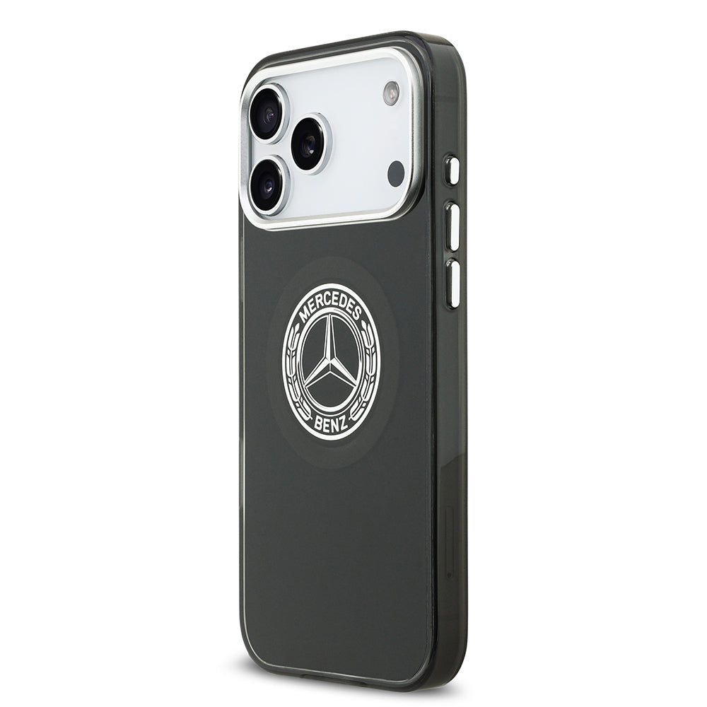 Apple iPhone 17 Pro Max Kılıf Mercedes Benz Orjinal Lisanslı M-safe Şarj Özellikli Çift Katmanlı PC Nostaljik Yıldız Dizayn Kapak