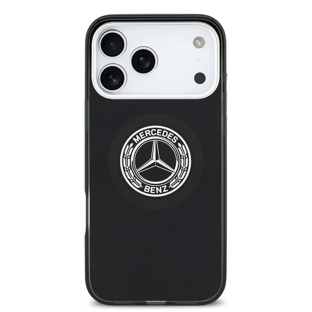 Apple iPhone 17 Pro Max Kılıf Mercedes Benz Orjinal Lisanslı M-safe Şarj Özellikli Çift Katmanlı PC Nostaljik Yıldız Dizayn Kapak