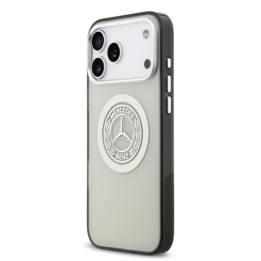 Apple iPhone 17 Pro Max Kılıf Mercedes Benz Orjinal Lisanslı M-safe Şarj Özellikli Çift Katmanlı PC Nostaljik Yıldız Dizayn Kapak