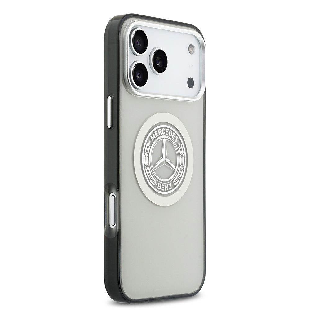 Apple iPhone 17 Pro Max Kılıf Mercedes Benz Orjinal Lisanslı M-safe Şarj Özellikli Çift Katmanlı PC Nostaljik Yıldız Dizayn Kapak
