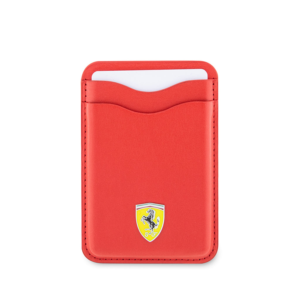 Ferrari Lisanslı Magnetik Metal Logolu PU Deri Kartlık